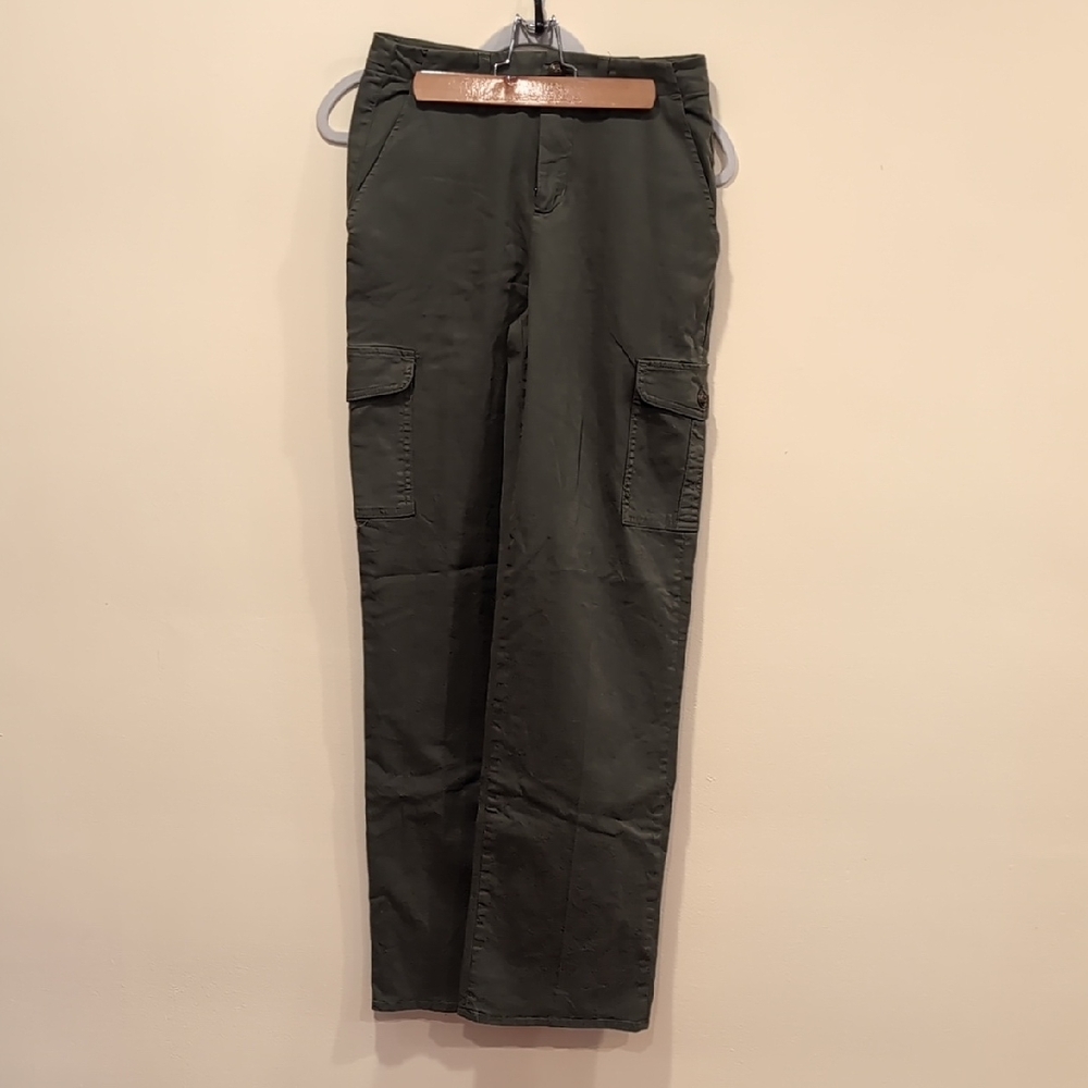L'AGENCE Green Straight Leg Pants with Durable Fabric